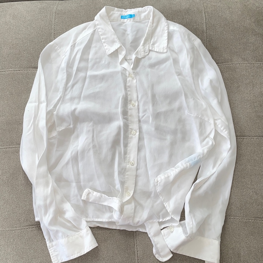 J. McLaughlin Tie-Front Blouse | m